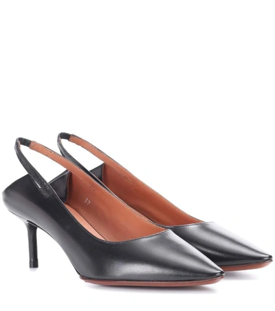 Shop Vetements Babouche Leather Slingback Pumps In Llack