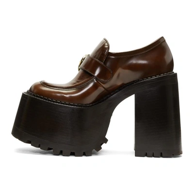 Marc Jacobs Ruth Leather Platform Loafers In Whiskey | ModeSens