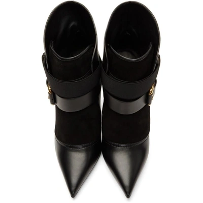 Shop Balmain Black Suede Anais Boots In 176 Black