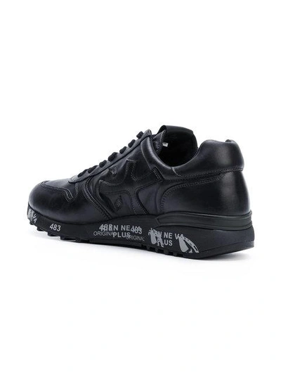 Premiata Classic Logo Sneakers In Black