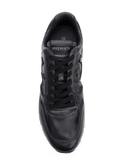 Premiata Classic Logo Sneakers In Black
