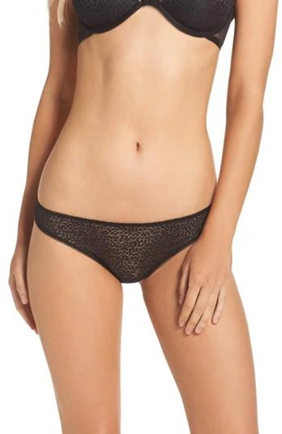 Shop Dkny Modern Lace Thong In Black