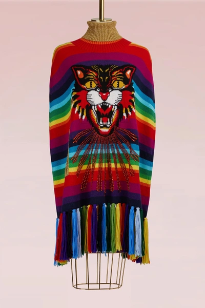 Gucci Multicolor Lurex Knit Tiger Intarsia Pullover S Gucci