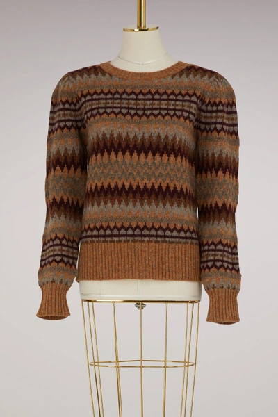 Shop Marc Jacobs Wool Sweater In Yellow Multi