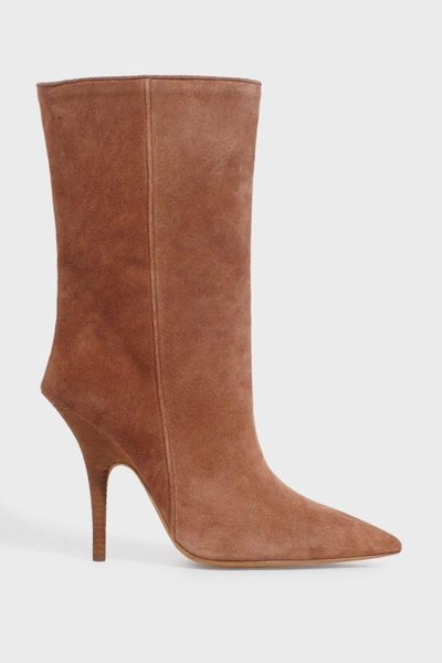 Shop Yeezy Suede Ankle Boots In Brown