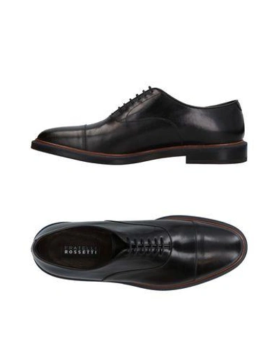 Shop Fratelli Rossetti Man Lace-up Shoes Black Size 8.5 Leather