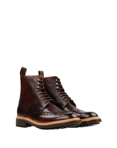 Shop Grenson Ankle Boots In Dark Brown
