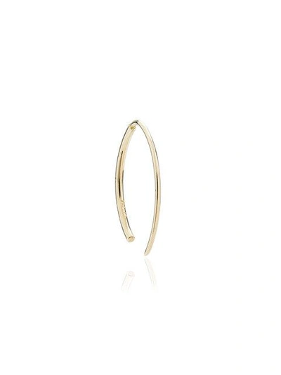 Shop Ileana Makri Yellow Gold And Diamond Rainbow Hoops In Metallic