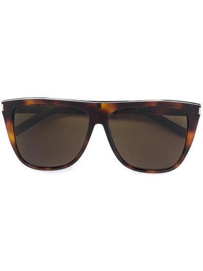 Shop Saint Laurent Square Frame Sunglasses