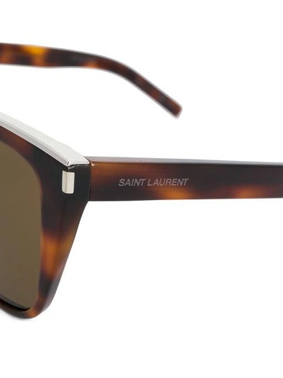 Shop Saint Laurent Square Frame Sunglasses