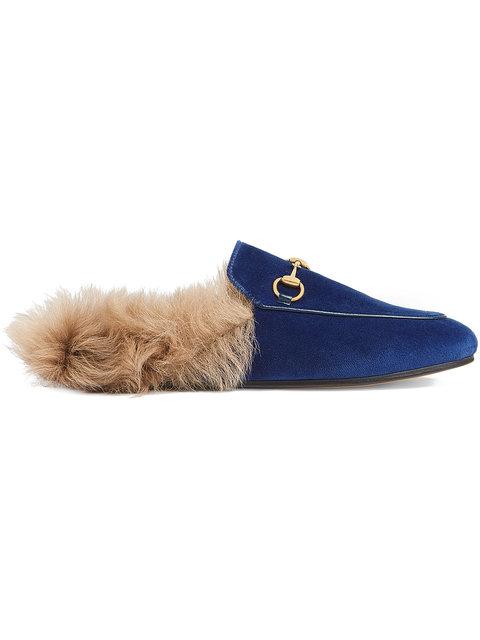 princetown genuine shearling loafer mule