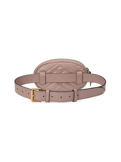 Shop Gucci Gg Marmont Matelassé Belt Bag In Neutrals