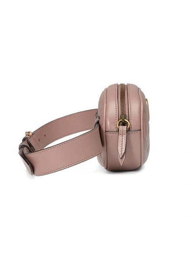 Shop Gucci Gg Marmont Matelassé Belt Bag In Neutrals