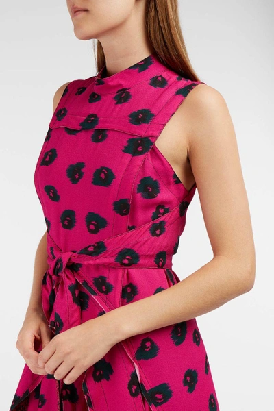 Shop Proenza Schouler Asymmetric Printed Crepe Dress