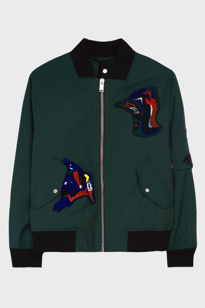 Shop Proenza Schouler Appliquéd Canvas Bomber Jacket