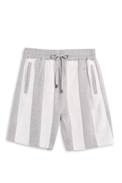 Shop Adidas Originals By Alexander Wang Striped Cotton Shorts