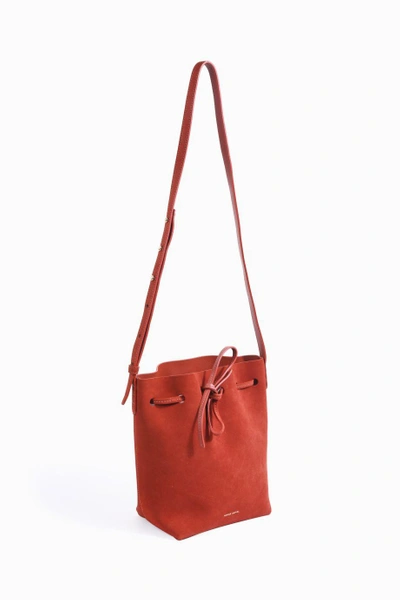 Shop Mansur Gavriel Mini Suede Bucket Bag