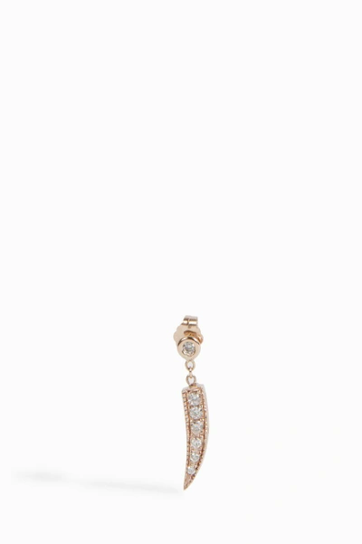 Jacquie Aiche Shaker Horn Earring In *rose Gold