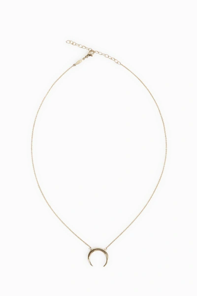 Jacquie Aiche Solid Crescent Necklace In *yellow Gold
