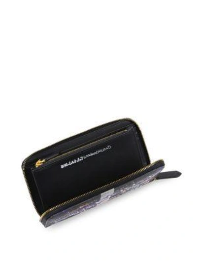 Shop Burberry Graffiti Coated Canvas Continental Wallet In Black