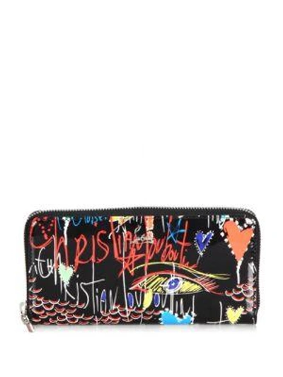 Shop Christian Louboutin Panettone Printed Wallet In Black