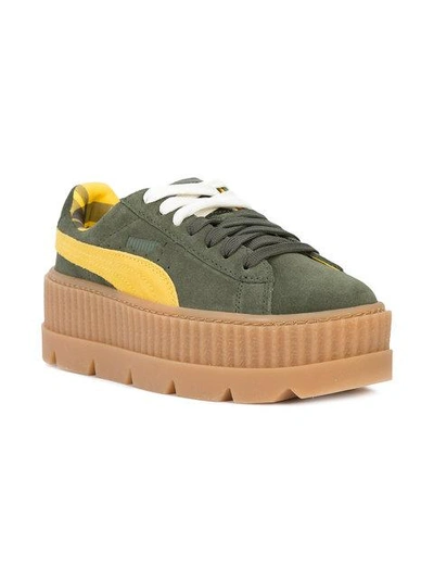 Shop Fenty X Puma Cleated Creeper Sneakers In Green