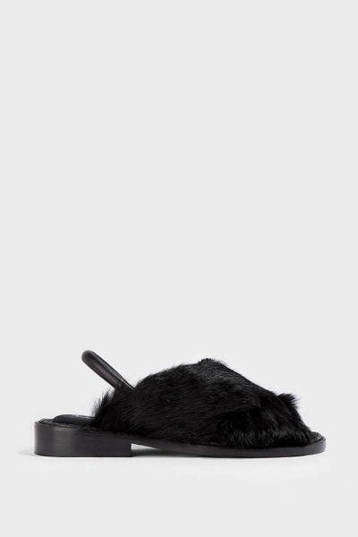 Shop Robert Clergerie Blosst Nf Fur Sandals In Black