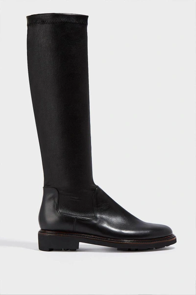 Shop Robert Clergerie Jeto Stretch-leather Knee Boots In Black
