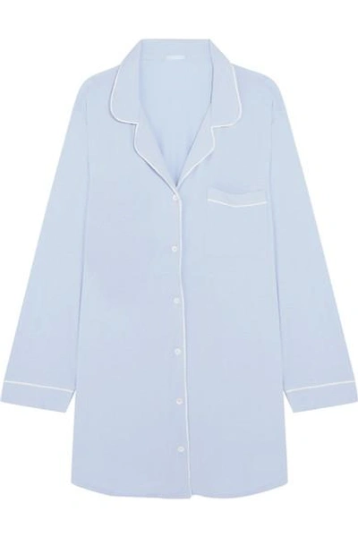 Shop Eberjey Stretch-modal Jersey Nightdress In Sky Blue