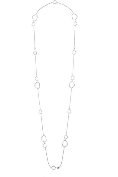 Chopard Happy Hearts 18-karat White Gold Diamond Necklace | ModeSens
