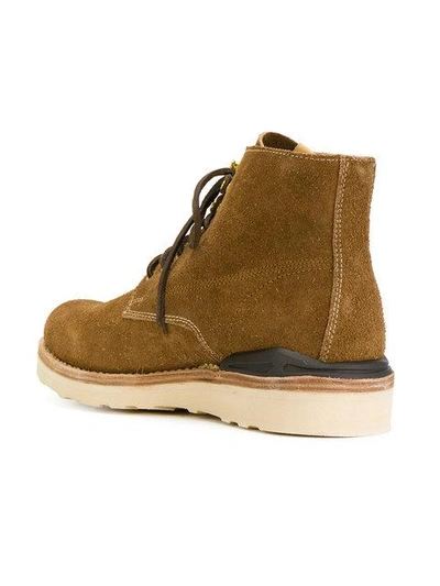 Shop Visvim Lace Up Ankle Boots - Brown