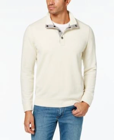 Shop Tommy Bahama Men's Cold Spring Mock Neck Knit, Created For Macy's In Winter White