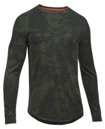 Shop Under Armour Men's Sportstyle Charged Cotton Long-sleeve T-shirt In Olive