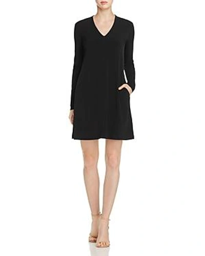 Shop Kenneth Cole V-neck Shift Dress In Black