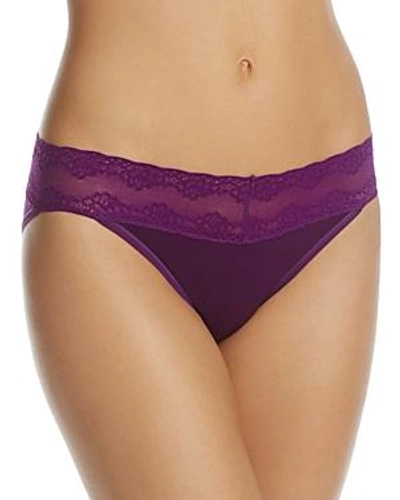 Shop Natori Bliss Perfection V-kini In Purple Orchid