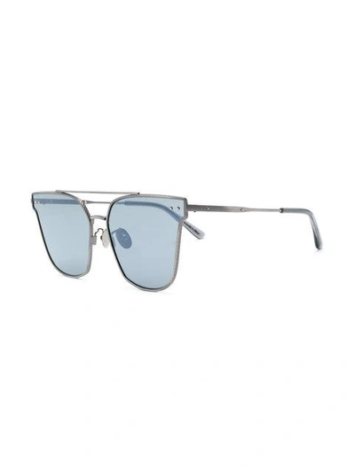Shop Bottega Veneta Eyewear Cat-eye Sunglasses - Metallic