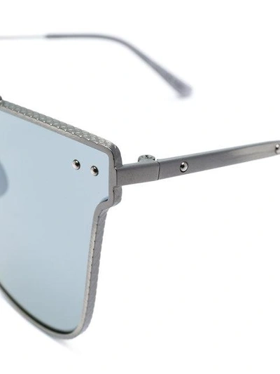 Shop Bottega Veneta Eyewear Cat-eye Sunglasses - Metallic