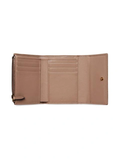 Shop Gucci Gg Marmont Matelassé Wallet In 5729 Beige