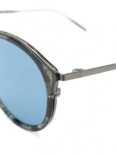 Shop Tomas Maier Eyewear Round Frame Sunglasses In Grey