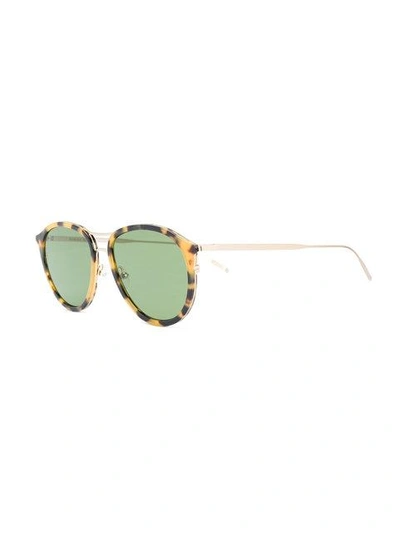 Shop Tomas Maier Eyewear Round Frame Sunglasses In Brown