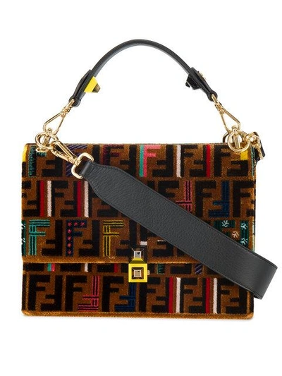 Shop Fendi Kan I Shoulder Bag In Multicolour