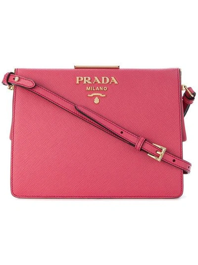 Shop Prada Light Frame Shoulder Bag - Pink In Pink & Purple