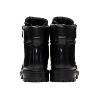 Shop Balmain Black Army Ranger Zip Boots In Noir 176