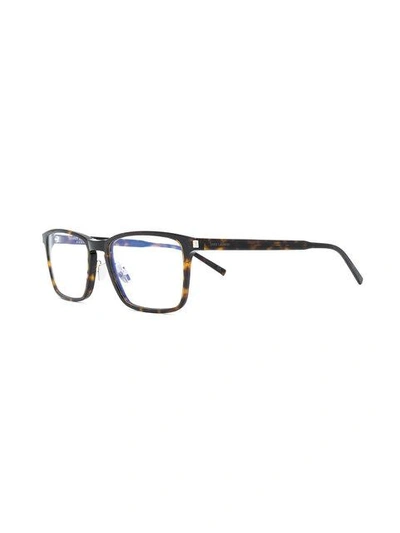 Shop Saint Laurent Sl187 Slim 006 Glasses In Black
