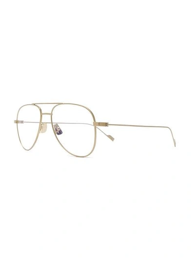 Shop Saint Laurent Eyewear Sl195t 003 Glasses - Metallic