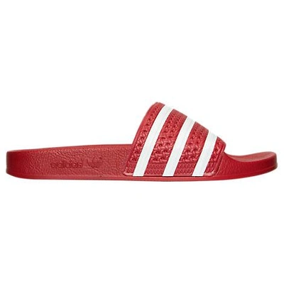 Shop Adidas Originals Men's Adilette Slide Sandals, Red