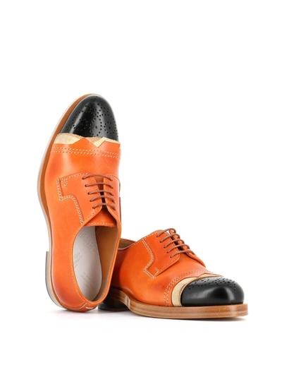 Shop Maison Margiela Multicolor Derby Shoes In Leather