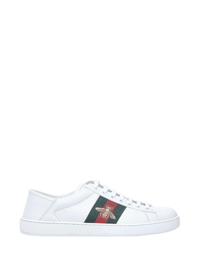 Shop Gucci Ace White Men Sneakers In Bianco