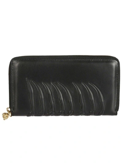 Shop Alexander Mcqueen Mutton Zip Wallet In Black