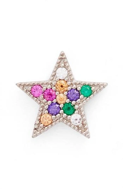 Shop Marc Jacobs Rainbow Star Single Stud Earring In Rainbow / Silver